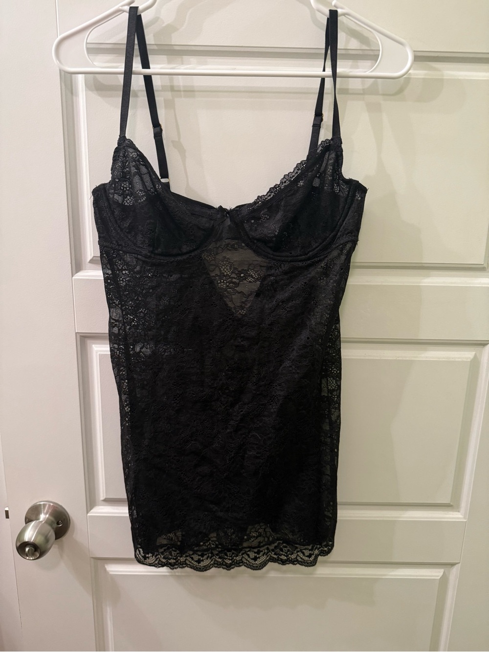 Victoria Secret Black Lace Slip Dress‎